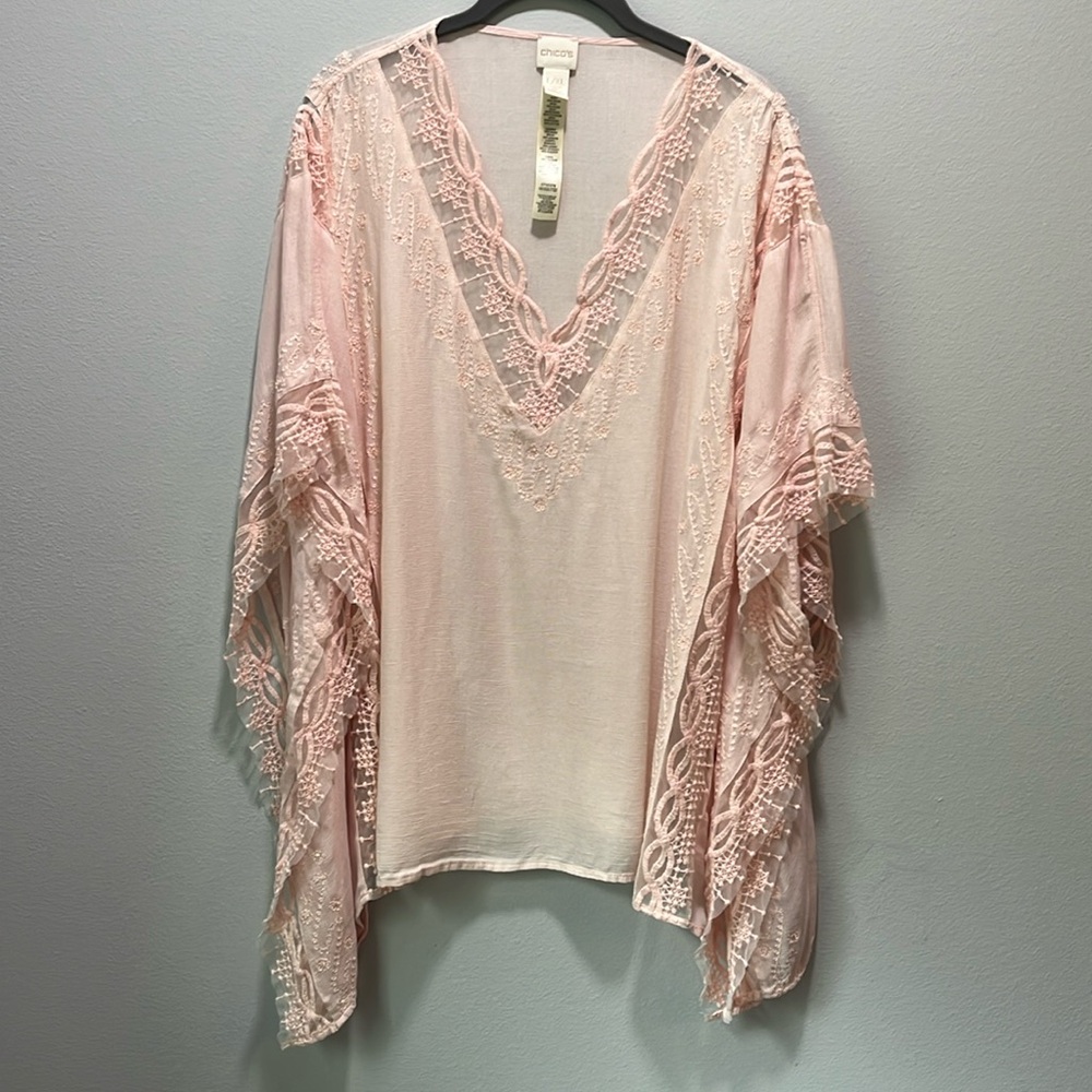 Chico's L/XL top, pale pink